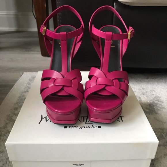Yves Saint Laurent Shoes - One Day Sale! YSL Tribute In Fusha